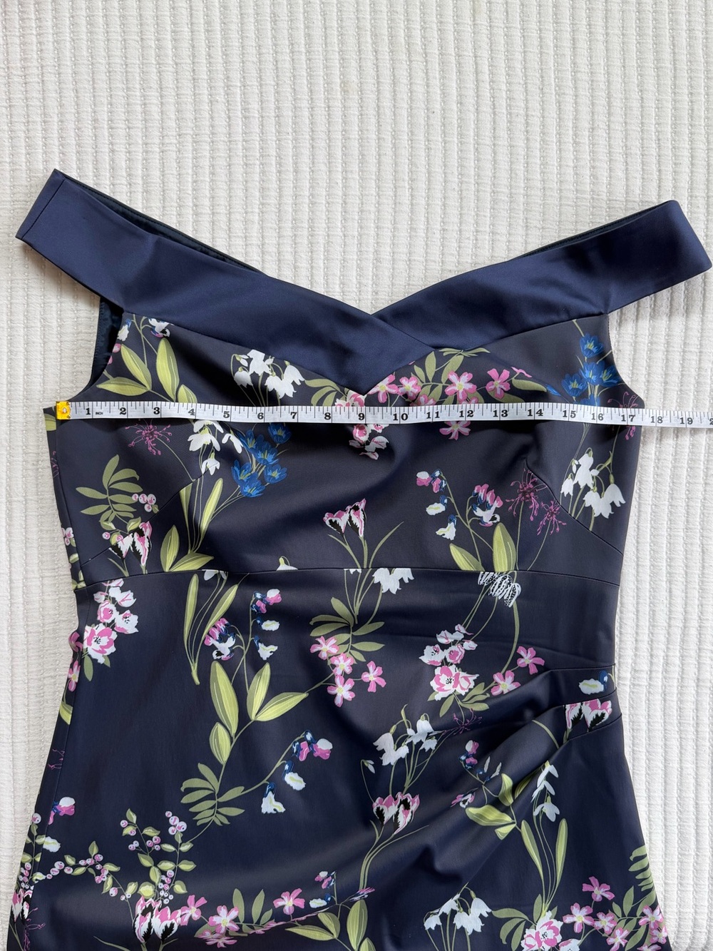 Karen Millen Royal Ascot Floral Off Shoulder Midi Dress - Picture 7 of 9